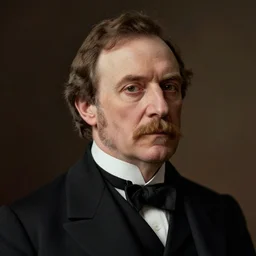 portrait of a victorian politician, wearing a suit, detailed face, victorian, highly detailed, cinematic lighting, photograph by samuel walker