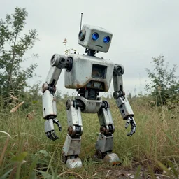 abandoned overgrown robot by adam martinakis