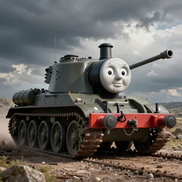 thomas the military tank in the trolley dillema