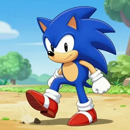 sonic the hedgehog stubbing his toe
