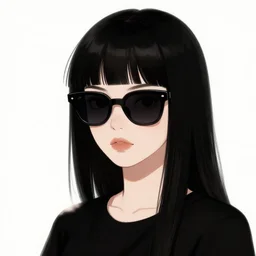 cloaked punk girl portrait opaque sunglasses, illustrated by edward gorey, escher, aschenbach, mikko