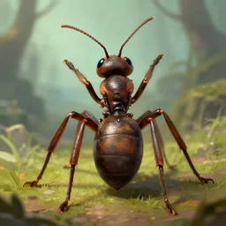 A large ant queen standing on her hind legs formian pathfinder,  digital art,  Wayne Barlowe Pierre Pellegrini