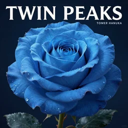 Twin Peaks movie poster artwork by Tomer Hanuka and Michael Whelan, Rendering of a blue rose full of details, by Makoto Shinkai and thomas kinkade, Matte painting, trending on artstation and unreal engine