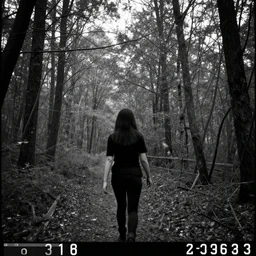 chiaki nanami black and white haunted trailcam footage