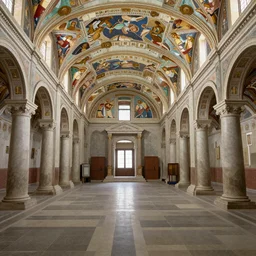 an ambient occlusion render of the interior of the Sistine Chapel
