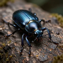 still macro of venomous beetle hyper realistic cinematic lighting