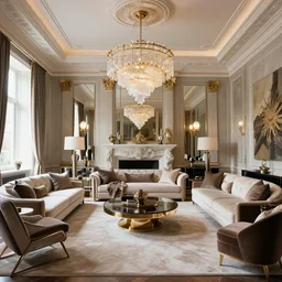 a high end luxury living room designed by john chamberlain, interior design magazine photography