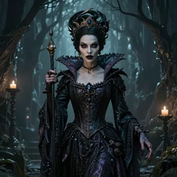 a wicked step mother who is half human and have creature 8k