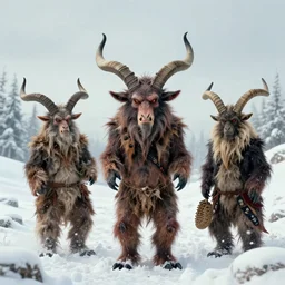 1 9 2 0 s photography of krampus hay monsters submerged in snow