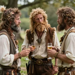 cavemen bachelor party at wedding in real life, intricate, highly detailed, detailed, hyper realistic, 4 k, 8 k uhd, realistic, great detail