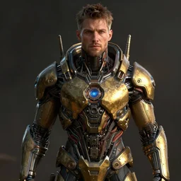 an intricate concept art of a man with sci - fi body, post - apocalyptic, matte painting, hyper realistic, cgsociety, artstation, style by greg rutkowski, dylan cole, artgerm, octane render