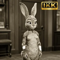 still from 1927 movie modern times starting jessica rabbit upscaled to 4k
