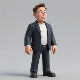 a 3d model of Elon Musk in Unreal Engine, graphics