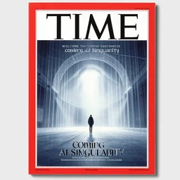 TIME magazine cover, the coming AI singularity, welcome to the matrix, by Tadao Ando