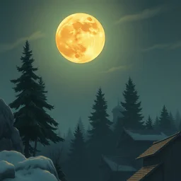 full moon. highly detailed, digital painting, watercolor, soviet realism, engraving, artstation, concept art, smooth, sharp focus, illustration, unreal engine 5, 8 k, art by bilibin and kuvshinov and malevich and mucha