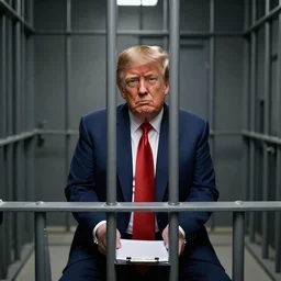 donald trump in a jail cell