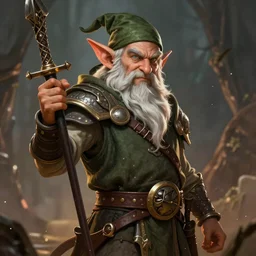 A fantasy comic book style portrait painting of a gnomish bard, unreal 5, DAZ, hyperrealistic, octane render, cosplay, RPG portrait, dynamic lighting