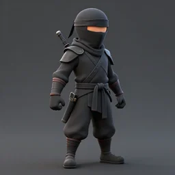 ninja, 3 d game asset, cel shading