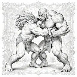 a sspacemarine wrestles with an orc, line art, insanely detailed and intricate, hypermaximalist, elegant, ornate, hyper realistic, super detailed