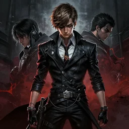 concept art, persona 5, octopath traveler, cinematic moody colors, extremely emotional, realistic shaded lighting poster by artgerm and guweiz