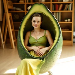 emma watson as an avocado chair