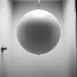 movie still of mathematical shower with a gigantic flying sphere, cinestill 8 0 0 t black and white, by andrei tarkovsky, heavy grain, high quality, high detail, ultra wide lens, cinematic composition, dramatic light, lens flares, anamorphic