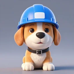 puppy wearing hard hat, amazon commercial,