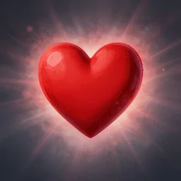 fantastic cinematographic illustration where a red heart appears