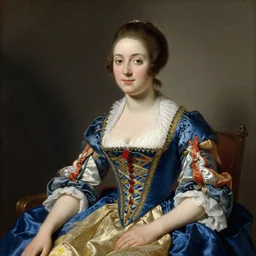 an neoclassical painting of a beautiful bavarian princess with short brown hair sitting down, in the style of joseph karl stieler, circa 1 8 3 9, beautiful face, symmetry face, highly detailed, vivid colors, fancy, elegant