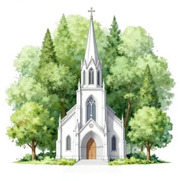 plan drawing of church inspired by nature
