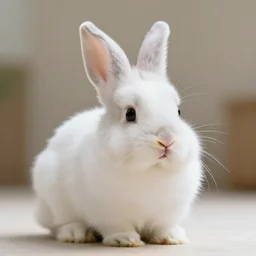 fluffy cute rabbit with very long ears, very long ears 8 k, hd
