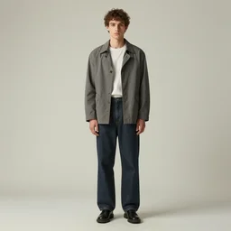 lookbook, mens casual wear, early postmodernism, late terminal modernism, fashion photography, full clothing model