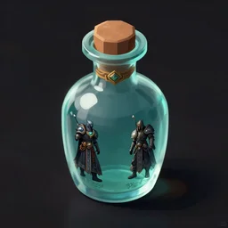 a potion bottle, rpg, isometric, digital art, dark background, dark souls, runescape, skyrim, final-fantasy, Diablo-3