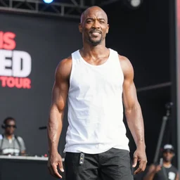 photo still of wesley snipes from demolition man on stage at vans warped tour!!!!!!!! at age 3 3 years old 3 3 years of age!!!!!!!! stage diving into the crowd, 8 k, 8 5 mm f 1. 8, studio lighting, rim light, right side key light