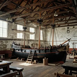 a 1 7 th century ship yard
