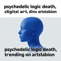 “psychedelic logic death, digital art trending on artstation”