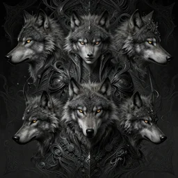 very complex hyper-maximalist overdetailed cinematic darkfantasy portrait of a beautiful wolf by andrei riabovitchev, tomasz alen kopera, oleksandra shchaslyva. Omnious intricate, octane, Deviantart, hyper detailed illustration, 8k