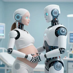 “Robot pregnant with a human”