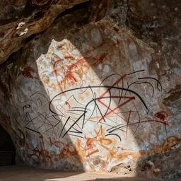 lascaux cave paintings, cy twombly, francois dufrene, jean dubuffet