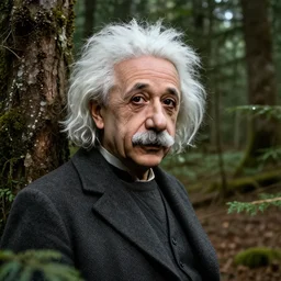 Albert Einstein lost in the forest