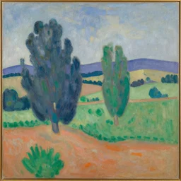 a oil painting of landscape by henri matisse