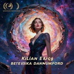 woman portrait, id magazine, collapsing ringworld, nebula in sky, epic scene, by kilian eng vibrant colours, dynamic lighting, digital art, winning award masterpiece, fantastically beautiful, illustration, aesthetically inspired by cronenberg, beksinski and dan mumford, trending on artstation, art by greg rutkowski, 8 k