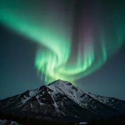 aurora borealis above mountain from space, 4 k, 8 k, best, accurate, trending on artstation, artstation, photorealism, ultrarealistic