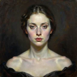 painting of a symmetrical woman in the style of artist zdzislaw beksinski
