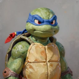 portrait painting of our it guy, teenage mutant ninja turtle donatello, painted by greg rutkowski, dishonored 2