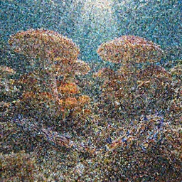 underwater mushroom forest, colorful mushrooms, help in the background, sunrays shining down from the top, colorful nudibranchs crawling along the ocean floor, photorealistic