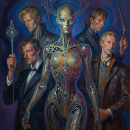 futuristic, tim hildebrandt, intricate, elegant, sharp focus, illustration, art by artgerm, bob eggleton, michael whelan, stephen hickman, richard corben, wayne barlowe beautiful psychedelic dmt lighting, hyper detailed, 8 k, oil on canvas 8 k