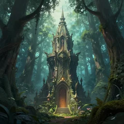 beautiful tower in the middle of a forest, intricate, magical forest, stunning, highly detailed, digital painting, artstation, concept art, smooth, sharp, focus, illustration, art by loish