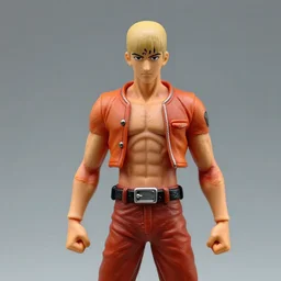 realistic miniature of saitama on a studio shot, portrait, movie shot, cinematic perspective, full hd, vibrant colors