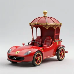 digital artwork of a medieval chariot built by ferrari, trending on artstation